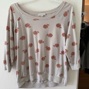 Forever 21 Plus Size 2X Apple Long Sleeve Shirt